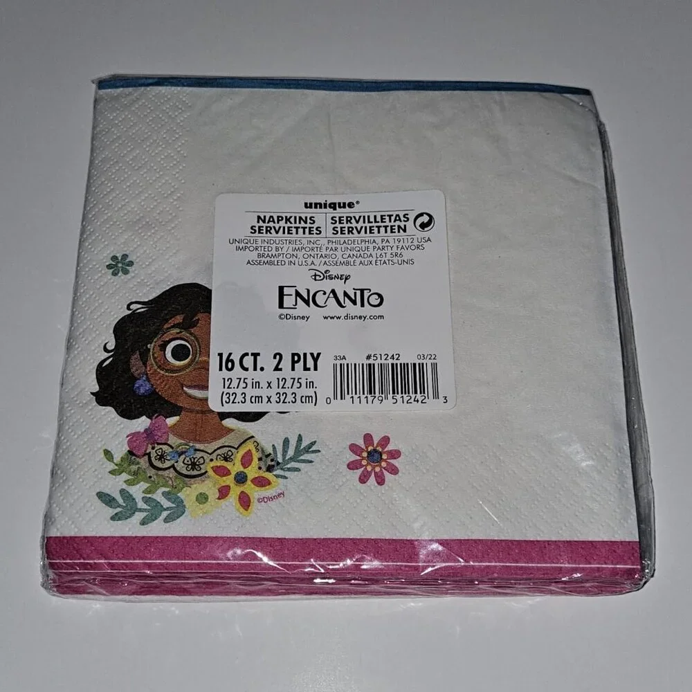NEW Encanto Birthday Party Supplies Lot Disney 3 Pk Napkins 3 Pk Plates Mirabel